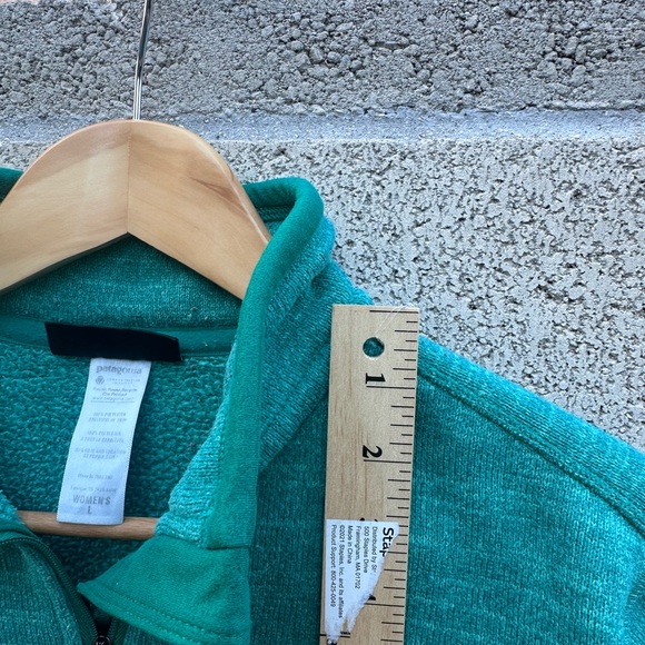 Vintage Patagonia Better Sweater 1/4 Zip Womens L Teal - Picture 5 of 6